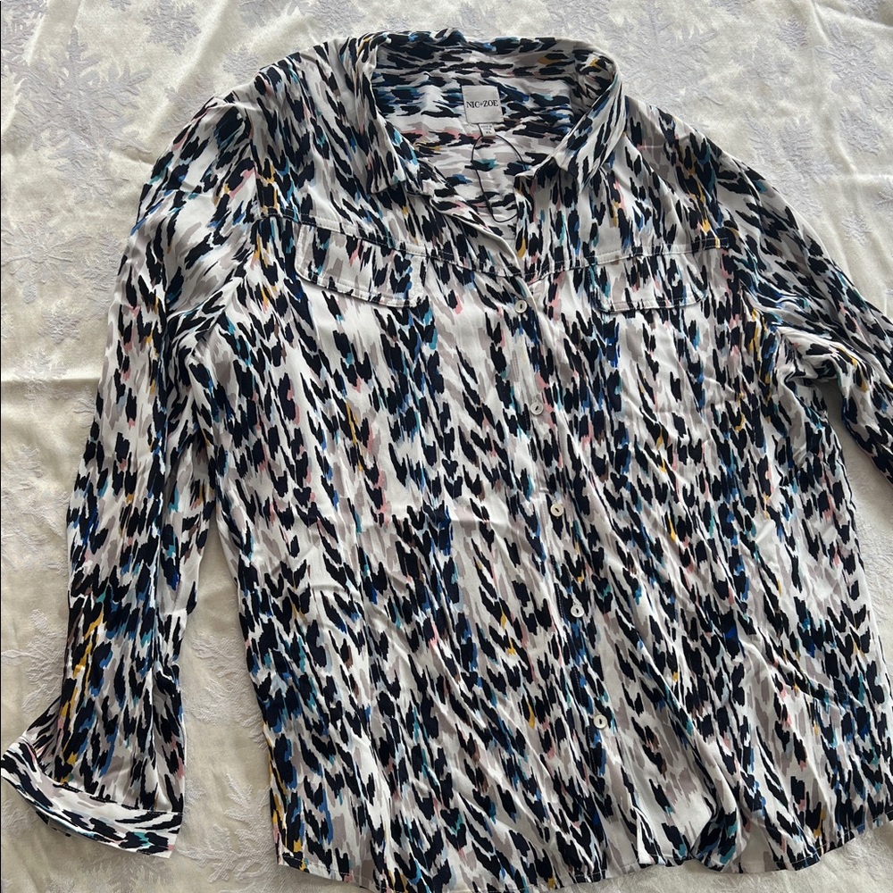 NIC+ZOE Multicolor Button Down Shirt